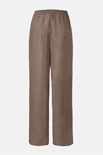 Tchibo Women Straight Leg Pull On Woven Trouser, Brown