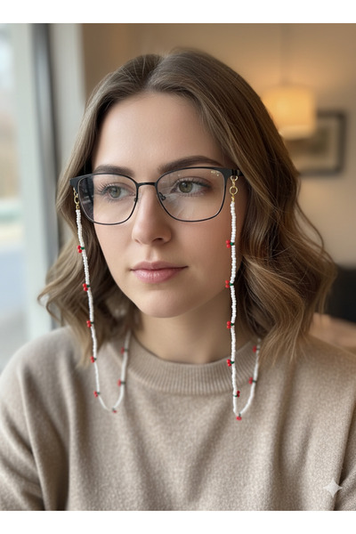 beePoint حبل نظارات الكرز الأبيض