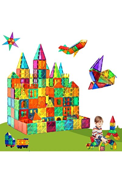 TEGRILO مجموعة مكعبات بناء مغناطيسية ثلاثية الأبعاد للأطفال مكونة من 100 قطعة