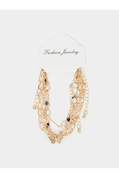 Styli مجموعة من 4 أساور سلسلة على شكل فراشة