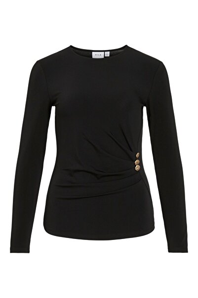 VILA Oberteil mit langen Ärmeln VIGENEA Rundhals