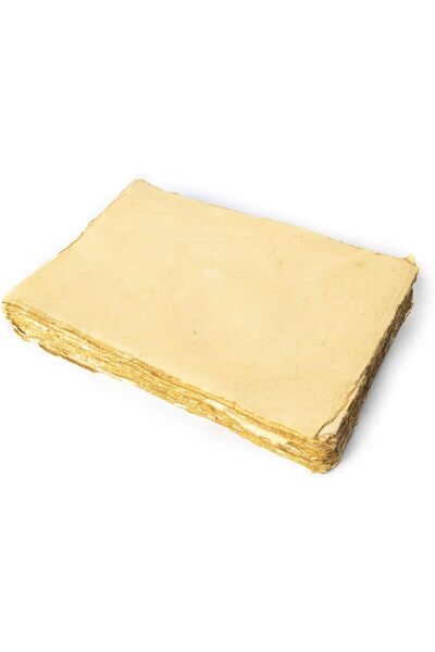 Generic Vintage Handmade Deckle-Edge Blank Paper – 75 Sheets, 150gsm Recycled Cotton (A4)