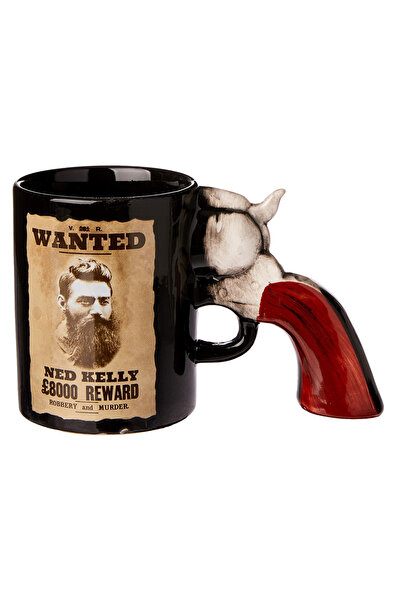 NETAVANTAJ 3D Silah Tasarım Kupa Bardak - Ned Kelly Aranıyor
