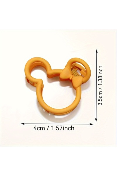 Generic Cute Mickey Ear Hair Claw Clips, Mini Cartoon Hair Clamps, Matte Hair Accessories for Women Girls