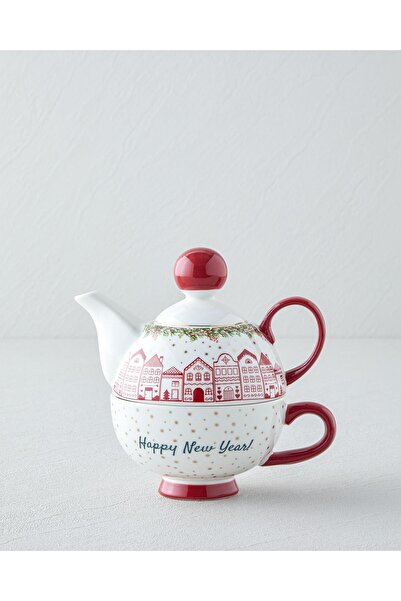 English Home طقم إبريق شاي من الخزف الصيني الجديد لرأس السنة الجديدة، سعة 400...