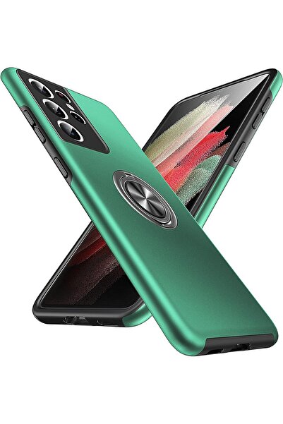 MobileSmart Husă pentru Samsung Galaxy S21 ULTRA, Protecție Militară, Inel 36...