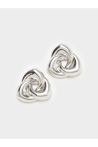 Styli أقراط مرصعة بلمسة نهائية معدنية