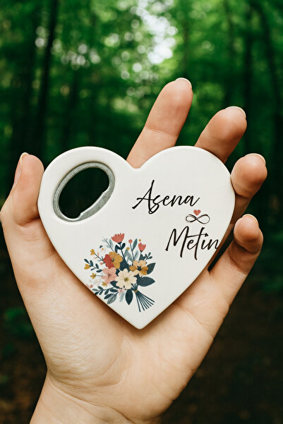 Düğün Nişan Söz İsteme Nikah Kişiye Özel Baskılı Açaçaklı Magnet 25 Adet