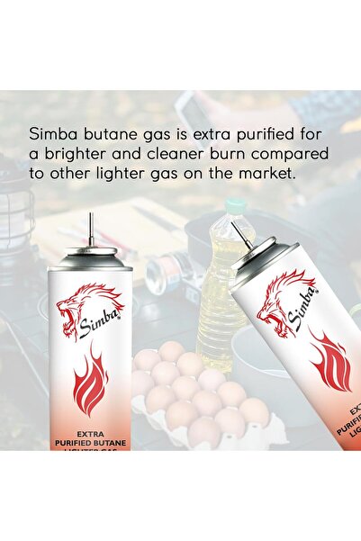 AFS Simba Set of 6 Simba Lighter Gas Butane Gas Cartridge Refill (139g)