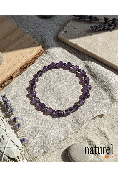 Naturel Tılsım Amethyst 6mm Natural Stone Bracelet