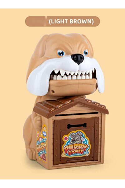 BSMBIOO Generic Multi Functional 2-In-1 Miser Dog Electronic Savings Bank Brown