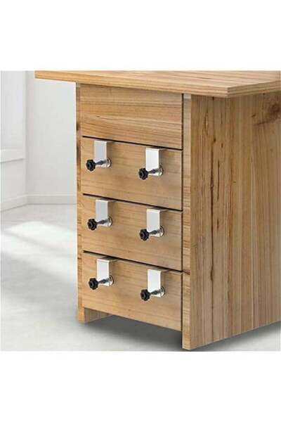 Generic 2 Pcs Drawer Front Installation Clamps Stainless Steel Fixing Clips