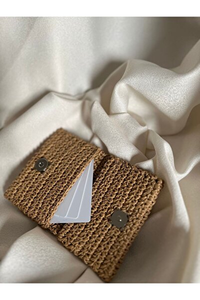 İhtiyacımVar Stylish Card Holder, Eco-Friendly Transformable Paper Hand-Woven Card Holder with String 12*9 cm