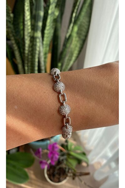 XUPING JEWELRY Five Ball Zircon Stone Xp Silver Bracelet