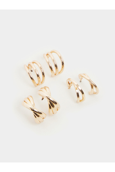 Styli Set of 3 - Plain Half Hoop Earrings