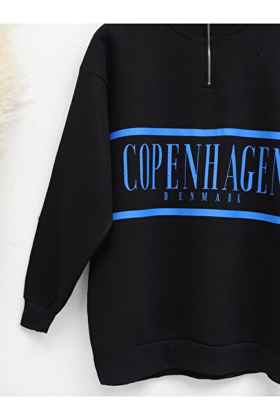 HİJABAYA Τρία κορδόνια με μισό φερμουάρ Ş επένδυση fleece weat