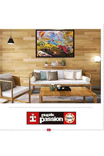 EDUCA Hot Air Balloons Jigsaw Puzzle, 3000 pieces, includes glue, 47.25×37.8 in, Ages 14+ (19947)