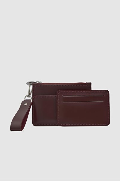 Shule Bags Raye Card Holder Detailed Wallet Claret Red