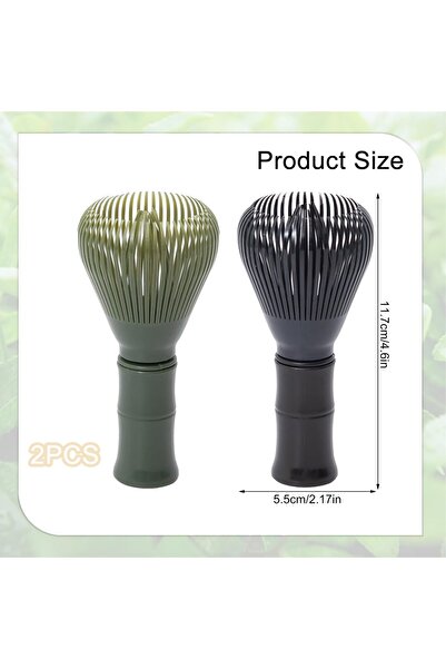fulina Matcha Whisk,Traditional Japanese Chasen Matcha Tea Whisk Gifts for Tea Lovers Reusable,Black+Green