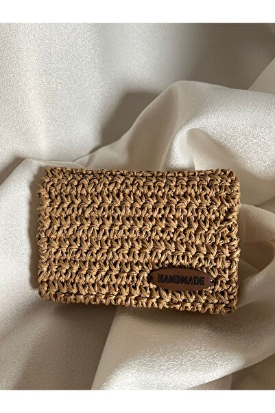 İhtiyacımVar Stylish Card Holder, Eco-Friendly Transformable Paper Hand-Woven Card Holder with String 12*9 cm