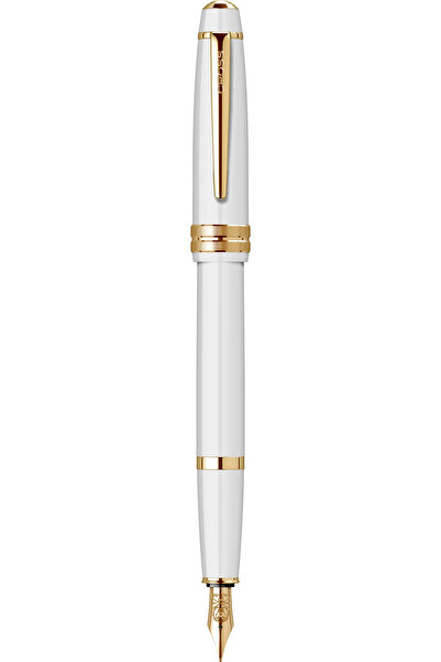 Cross Bailey Light Glossy Resin White GT Pen, glossy ABS body, white