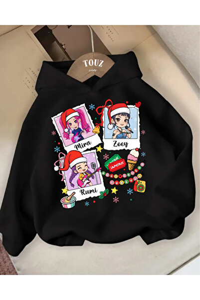 Touz Moda Christmas Young Kpop Demon Hunters 3-Thread Thick Sweet Hoodie