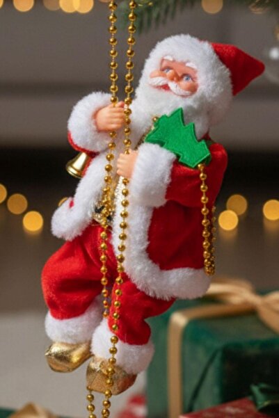 Sole Christmas Ornament Santa Claus Figurine 25 cm – Climbing with Chain