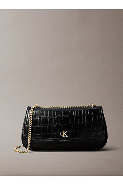 Calvin Klein Small Croc-Effect Shoulder Bag