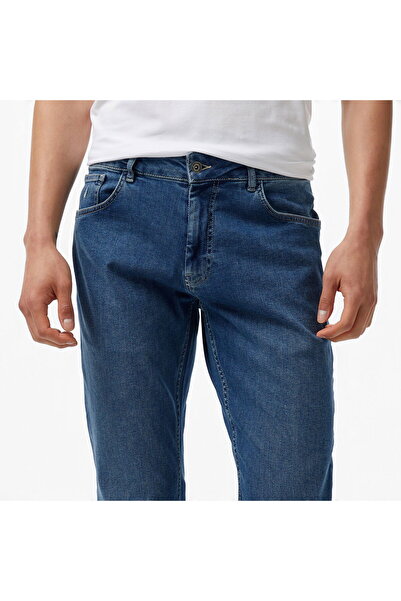 Nautica Men's Navy Blue Regular Fit Trousers