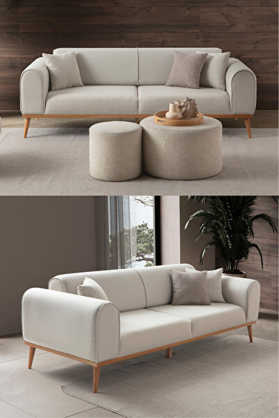 Haliloğlu Paris 3'lü Koltuk Krem