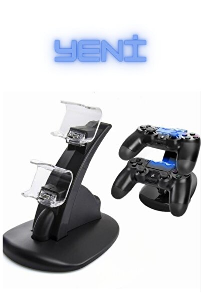 Asfal PS4 Dual Kablosuz Oyun Kolu Şarj Standı - Micro USB - Hızlı Şarj – Çift...