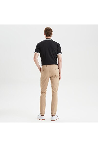 Nautica Men's Beige Slim Fit Chino Trousers