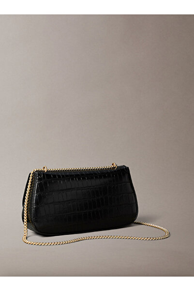 Calvin Klein Small Croc-Effect Shoulder Bag