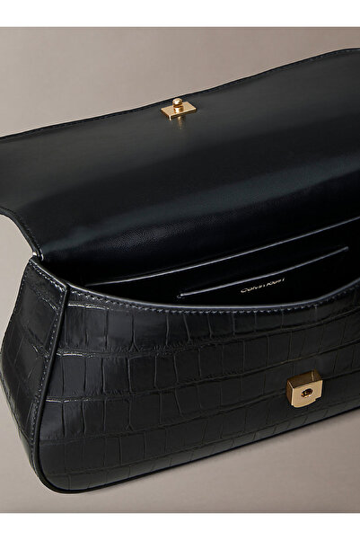 Calvin Klein Small Croc-Effect Shoulder Bag