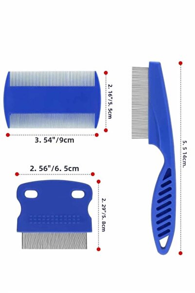 Belle Fusion Bfs Pet Comb Set of 4 Flea Comb Suitable for Cat and Dog Hair