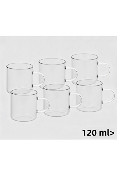 WERONY Capone 6-Piece Borosilicate Espresso-Turkish Coffee Cup, 120ml
