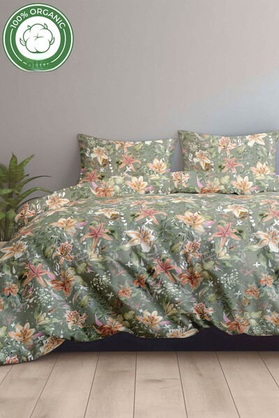 MOSHEYA HOME طقم غطاء لحاف مزدوج من القطن بنسبة 100% مقاس 200×220 وغطاء وسادة...