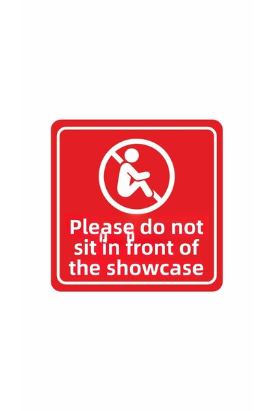 Gokco Please Do Not Sit on the Display Case Front Foil Sticker Label