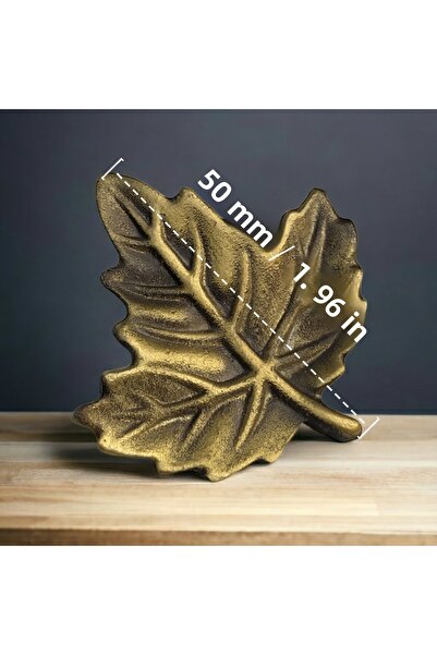 Dizaynhouse 10 Pieces Leaf Style 100% Brass Cabinet & Drawer Handle / Diameter – 5 cm – 10 Pieces (Handmade Luxury)