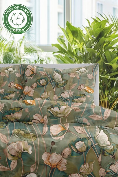 MOSHEYA HOME طقم غطاء لحاف مزدوج من القطن بنسبة 100% مقاس 200×220 وغطاء وسادة...