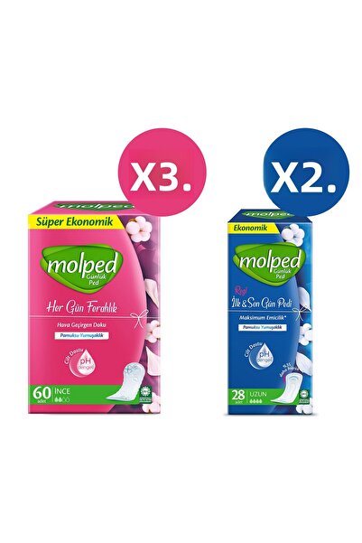 Molped Mega Daily Pad Package (Refreshment Every Day 180's + First & Last Day 56's)