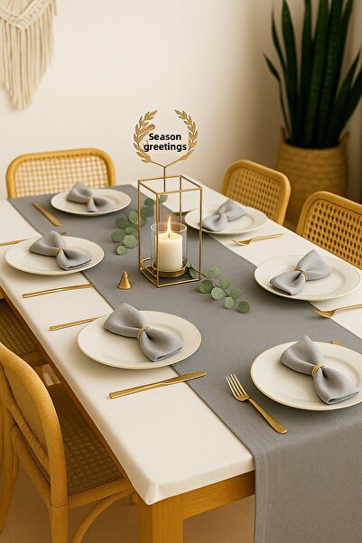 SADEN HOME سجادة طويلة رمادية اللون مقاومة للبقع مصنوعة من القطن