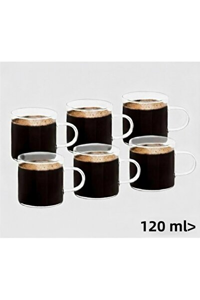 WERONY Capone 6-Piece Borosilicate Espresso-Turkish Coffee Cup, 120ml