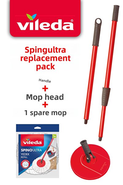 Vileda Spino Ultra Replacement Handle Head Replacement Mop Pack