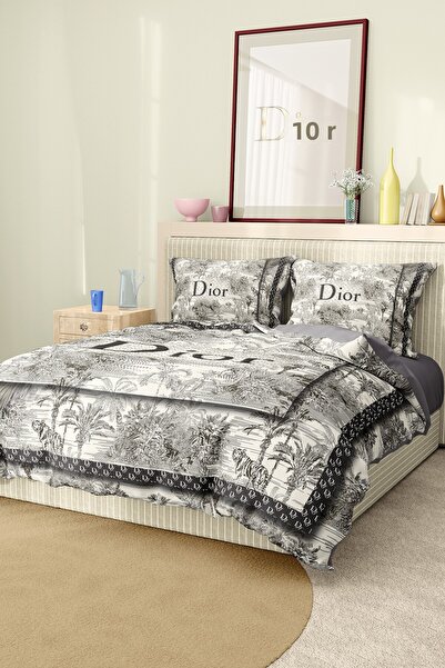 Marcalanya Duvet Cover Set Double Size Cotton Satin Fabric 6 Pieces 3D Digital Printing Duvet Cover Set Model No: