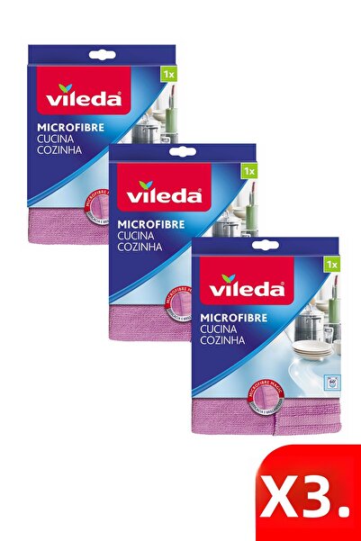 Vileda 3 Pack Microfiber Kitchen Cleaning Cloth