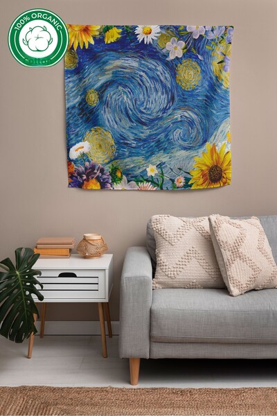 MOSHEYA HOME Colorful Artistic Patterned Wall Tapestry – Vibrant Print, High-...