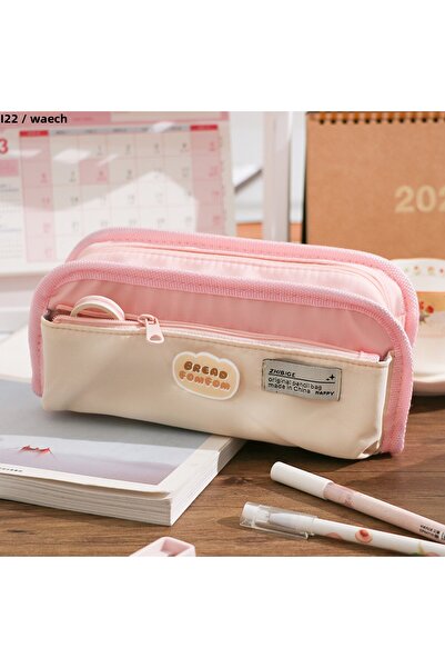 synshop Husă pentru creion de mare capacitate din pânză Oxford cu mai multe compartimente, cadou