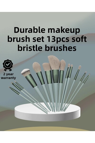 shopwave مجموعة فرش مكياج مكونة من 13 فرشاة ذات شعيرات ناعمة وتصميم جمالي للا...