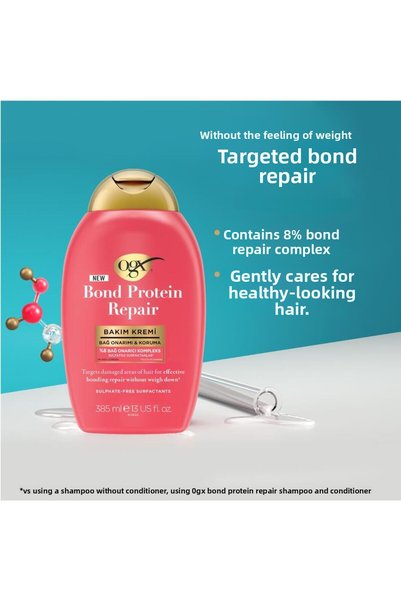 OGX Bond Protein Repair Sulfate-Free Shampoo 385 ml + Hair Care Conditioner 385 ml